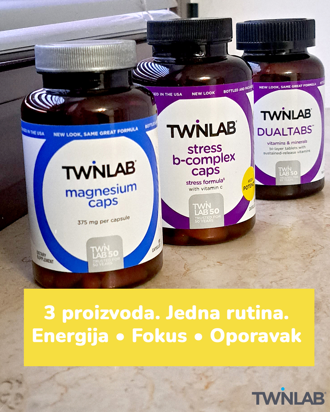 ✨ Tri proizvoda, jedna dnevna rutina koja brine o tvojoj energiji, koncentraciji i oporavku:

💪 Magnezij - za mišiće, živčani sustav i smanjenje umora
🧠 Stress B - za fokus, mentalnu ravnotežu i energiju
🌿 Dualtabs - kompletna podrška vitaminima i mineralima

💊 Sve što ti treba za snažan start i lagan završetak dana.

🌐 www.twinlab.hr
#twinlab #dodaciprehrani #energija #fokus #oporavak #zdravarutina #farmexhrvatska